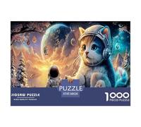 Astronaut1000Piece JigsawPuzzlesInterstellar Space Astronauts KidsforAdult Challenging Brainteasing Age12+byth Challenging The Impossible Difficult Game Uncover The Puzzle 38x26cm/1000pcs
