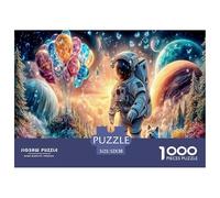 Astronaut1000Piece JigsawPuzzlesInterstellar Space Astronauts KidsforAdult Colourful LargePiecePuzzles Age12+byth EducationalGame Uncover The Puzzle 52x38cm/1000pcs