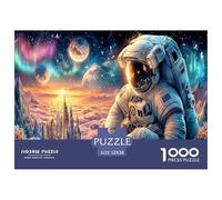Astronaut1000Pieces JigsawPuzzleInterstellar Space Astronauts ForAdult Colourful Brainteasing Age12+byth Challenging The Impossible Difficult Game Uncover The Puzzle 52x38cm/1000pcs