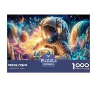 Astronaut1000Pieces JigsawPuzzlesInterstellar Space Astronauts ForAdult Colourful Brainteasing Age12+byth EducationalGame Uncover The Puzzle 38x26cm/1000pcs
