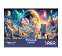 Astronaut1000Pieces JigsawPuzzlesInterstellar Space Astronauts ForAdults Colourful LargePiecePuzzles Age12+byth HomeDecoration Uncover The Puzzle 70x50cm/1000pcs