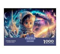 Astronaut1000Pieces JigsawPuzzlesInterstellar Space Astronauts KidsforAdult Challenging LargePiecePuzzles Age12+byth EducationalGame Uncover The Puzzle 52x38cm/1000pcs