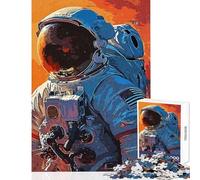 Astronauts Artistic Jigsaws 1000 Pieces for Teenagers Stimulate Active Brain And Mind Gentle Relaxing Fun Activity (50X75cm)