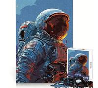 Astronauts Bring Space Adult Jigsaw Puzzles1000 Pieces Mind Exercise Cozy Relaxation Exact Cut (38x52cm)