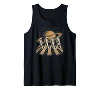 Astronauts Cosmic Space Walking On Saturn Planet Rings Tank Top