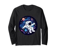 Astronaut's Galactic Journey Discovering New Worlds Kids Long Sleeve T-Shirt