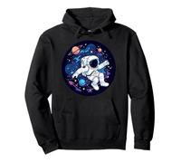 Astronaut's Galactic Journey Discovering New Worlds Kids Pullover Hoodie