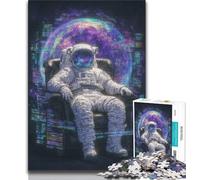 Astronauts in Space JigsawPuzzle 1000 Pieces for Teenagers,Stress Reliever Difficult Challenge Unique Home Decor And Gifts (38x26cm)