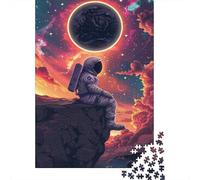 Astronauts in The Stars Adult Jigsaw Puzzle Premium 100% Recycled Board Problem Solving Puzzles for Adult Children 1000pcs (38x26cm)