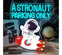 Astronauts Neon Sign Rocket Neon Signs Space LED Lights Wall Decor Astronaut LED Light for Game Room Man Cave Bedroom Kids Room Decoration Great Gift for Astronomy Lovers