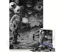 Astronauts of The Unknown for Adults 1000 Piece Jigsaw Puzzle Thought Training Mind Calming Fun Uniform Cut Xmas Gift (50x75cm)