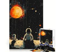 Astronauts on A Distant Planet 1000 Pieces Puzzles for Adults Analytical Skill Tranquil Pastime Tight Join Festive Present (38x26cm)