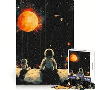 Astronauts on A Distant Planet 1000 Pieces Puzzles for Adults Analytical Skill Tranquil Pastime Tight Join Festive Present (50x75cm)