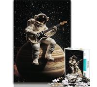 Astronauts on The Moon 1000 Piece Jigsaw Puzzle for Adults Teens,Challenging To Complete But Fun And Humorous with Matching Poster And Trivia Sheet (38x26cm)