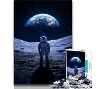 Astronauts on The Moon 1000 Piece Jigsaw Puzzles for Adults,Challenging Game Gifts for Is Ideal As A Gift for The Whole Family 38x26cm