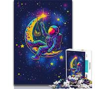 Astronauts on The Moon Jigsaw Puzzles for Teenagers 1000 Piece Puzzle,Challenging To Complete But Fun And Humorous Educational Game for Birthday (38x26cm)