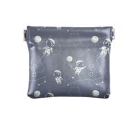 Astronauts Planets Starry Women Leather Cash Wallet Convenient Mini Change Wallet Coin Pocket for Women Boys Girls, Astronauts Planets Starry, 4.33"(L) x 3.74"(W) x 0.39"(H), Classic