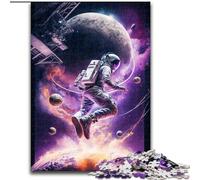 Astronauts Playing Basketball Adult Jigsaw Puzzles 1000, Staycation Kill Time Every Piece Is Unique - Challenging Family Fun Game (50x75cm)