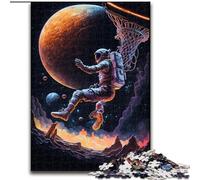 Astronauts Playing Basketball Jigsaw Puzzles for Teenagers 1000 Piece Puzzle, Challenging Game Toys Every Piece Is Unique - Challenging Family Fun Game (50x75cm)