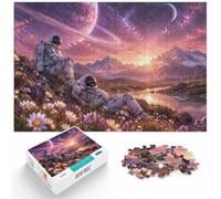 Astronauts Space Planet Landscape Adult Puzzle 1000pcs (38x26cm) | For the Christmas break, this adult jigsaw puzzle with 1000 pieces gives puzzle fans a longer challenge for winter downtime.
