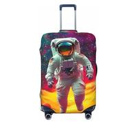 Astronauts Stand in The Sky in The Milky Way Elastic Travel Luggage Cover Suitcase Protector, Print Suitcase Baggage Cover Anti-Scratch