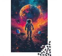 Astronauts Under An Alien Planet Puzzle Stress Reliever 100% Recycled Cardboard Jigsaw Puzzle for Adult Children Unique Gift 1000pcs (38x26cm)