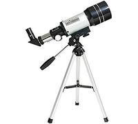 Astronomic Telescope,150X Refraction MonocularObservation Range Telescope with Portable Tripod Adjustable Lever for Adults and Children(Silver)