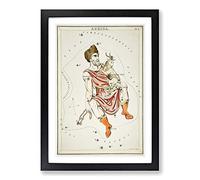 Astronomical Chart of The Auriga Constellation Framed Print | A2 Black Framed Wall Art | Ready to Hang | Modern Nature Picture | Living Room Bedroom Lounge Office