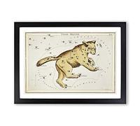 Astronomical Chart of The Ursa Major Constellation Framed Print | A2 Black Framed Wall Art | Ready to Hang | Modern Nature Picture | Living Room Bedroom Lounge Office