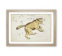 Astronomical Chart of The Ursa Major Constellation Framed Print | A2 Oak Framed Wall Art | Ready to Hang | Modern Nature Picture | Living Room Bedroom Lounge Office