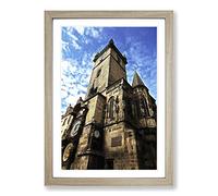 Astronomical Clock Prague Czech Republic (2) Framed Print | A2 Oak Framed Wall Art | Ready to Hang | Modern Nature Picture | Living Room Bedroom Lounge Office