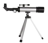 Astronomical for Refracting with Tripod Telescope 360/50mm Children | Sr4 Mm and H20mm Eyepieces, 3 Times Barlow Lens, 90° Oblique Mirror, Black Aluminium Set