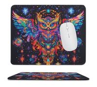 Astronomical Owl God Mouse Pad Waterproof Ultra-Thin Non-Slip Rubber Base Square Mouse Mat Gaming Mousepad 9.8"x11.8"