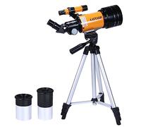 Astronomical Refracting Telescope,MLABINYA 70mm Travel Telescope(15X-150X) Portable Telescope with Multilayer Broadband Coating Adjustable Tripod and Finderscope, Telescope for Adults,Kids,Beginner