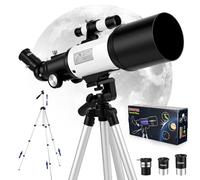 Astronomical Refractor Telescope for Kids, Beginners, Adults - With Adjustable Tripod, Finder Scope, Portable for Travel - Perfect for Children and Teens