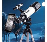 Astronomical Telescope, 400/70mm Blue Refractor Telescope for Adults,Astronomy Beginners,Good Partner to View Landscape and Planet,Perfect for Children Educational and Gift