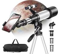 Astronomical Telescope, 70mm Aperture 400mm AZ Mount Refracting Telescope Beginners with AZ Mount Tripod Phone Adapter & Carrying Bag