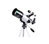 Astronomical Telescope 70Mm Aperture Monocular Telescopes with Short Tripod Portable Telescope White
