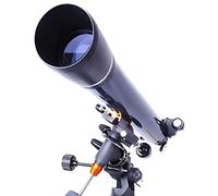 Astronomical Telescope 90EQ Professional Stargazing Astronomical Telescope, Refractor Telescope for Beginners - Fully-Coated Glass Optics - Adjustable-Height Tripod Telescope