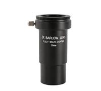 Astronomical Telescope Accessories 1.25inch 3X Barlow Lens Metal Multi-Coated Optics Telescope Eyepiece Accessories .25" 31.7mm With M42x0.75 Thread