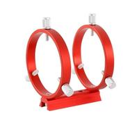 Astronomical Telescope Accessories 90mm Guide Ring Set Three Point Astronomical Guide Ring 1PCS Plate 2PCS Ring 8PCS Screws Red Color