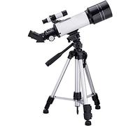 Astronomical Telescope，for Kids Beginners，Adults 70mm Astronomical Refractor Telescopes Monocular，with Height Adjustable Tripod，Phone Mount，White