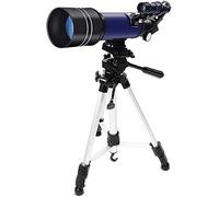 Astronomical Telescope,for Kids Beginners,Adults 70mm Astronomical Refractor Telescopes Monocular,with Height Adjustable Tripod,Phone Mount,White (Blue) WgGUIF