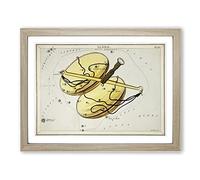 Astronomical Zodiac Chart Of The Libra Constellation Vintage Framed Print | A2 Oak Framed Wall Art | Ready to Hang | Classic Fantasy Picture | Living Room Bedroom Lounge Office