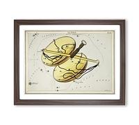 Astronomical Zodiac Chart Of The Libra Constellation Vintage Framed Print | A3 Walnut Framed Wall Art | Ready to Hang | Classic Fantasy Picture | Living Room Bedroom Lounge Office