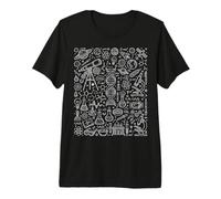 Astronomy Biology Physics Chemistry Math Science Symbols Premium T-Shirt