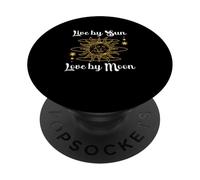 Astronomy Celestial Bodies Live By Sun Love By Moon PopSockets Adhesive PopGrip