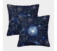 Astronomy Diagrams-Starry Night Celestial Style Pillow Covers 2 Pack Cozy Pillowcases Art Cushion Covers with Invisible Zipper Decorative Couch Living Room 50x50cm