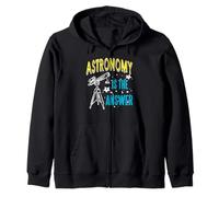 Astronomy Holds the Key Telescope Science Zip Hoodie