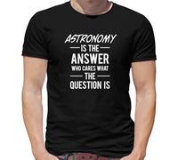 Astronomy is The Answer Funny - Mens T-Shirt - Black - XL